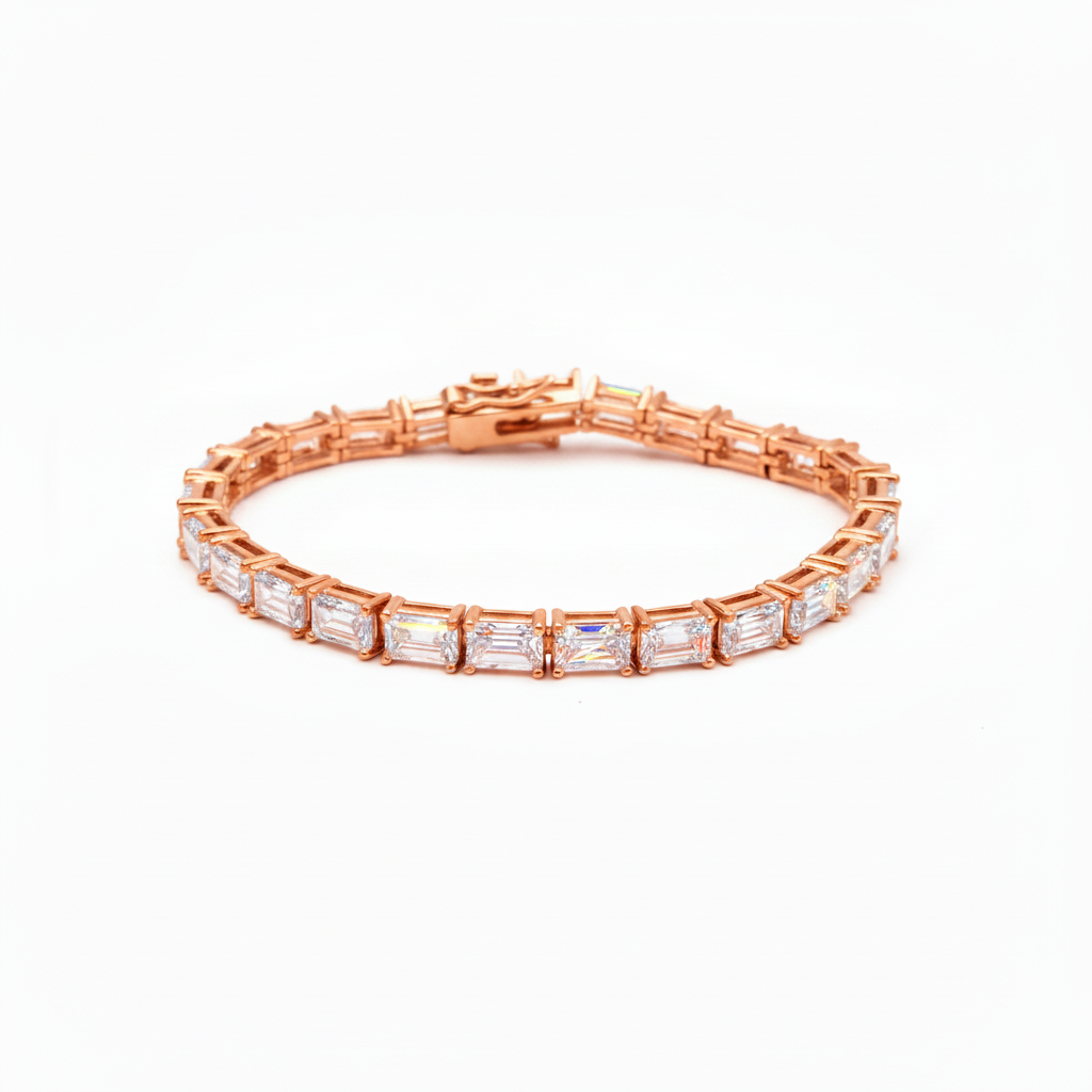 צמיד טניס BAGUETTE ROSÉ